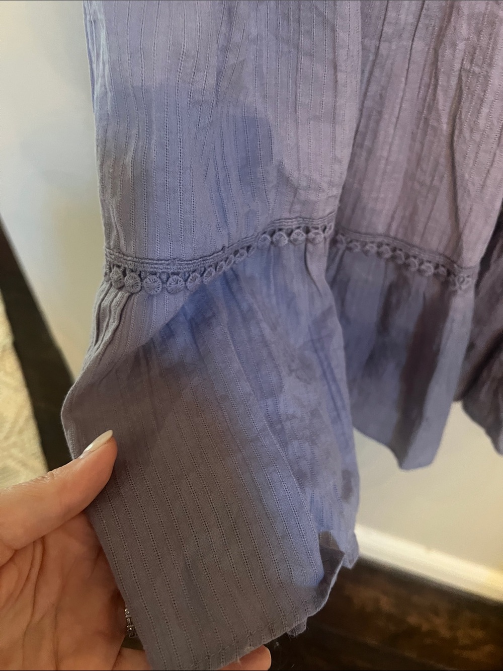 Free People Bright Side Purple Ash Vintage Inspired Embroidered Skirt Top Set - Picture 12 of 14